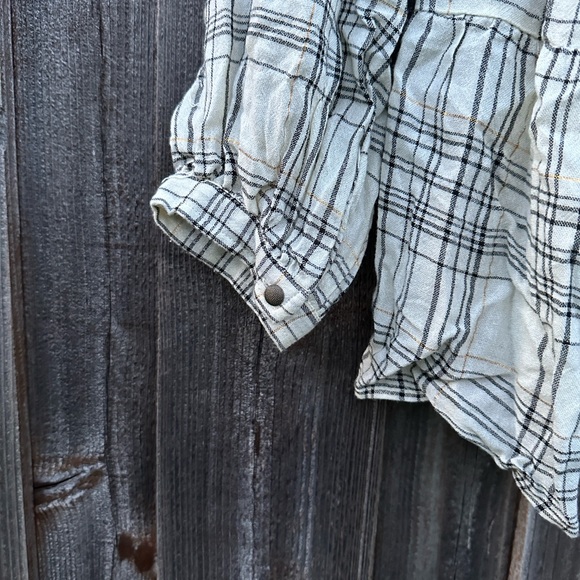 Anthropologie Darlene Plaid Peasant Top EUC - Picture 9 of 9